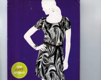 Misses Sewing Pattern Simplicity A1989 1989 Sew Simple Pullover Dress Tie Belt Size 6 8 10 12 14 16 18 UNCUT Multisize