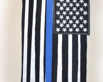Callie's Back the Blue 17x28 Ribbon Rag Flag