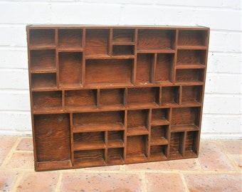 Vintage Shadow Box Vintage Wooden Shadow Box With Brass Corners 35 Sections