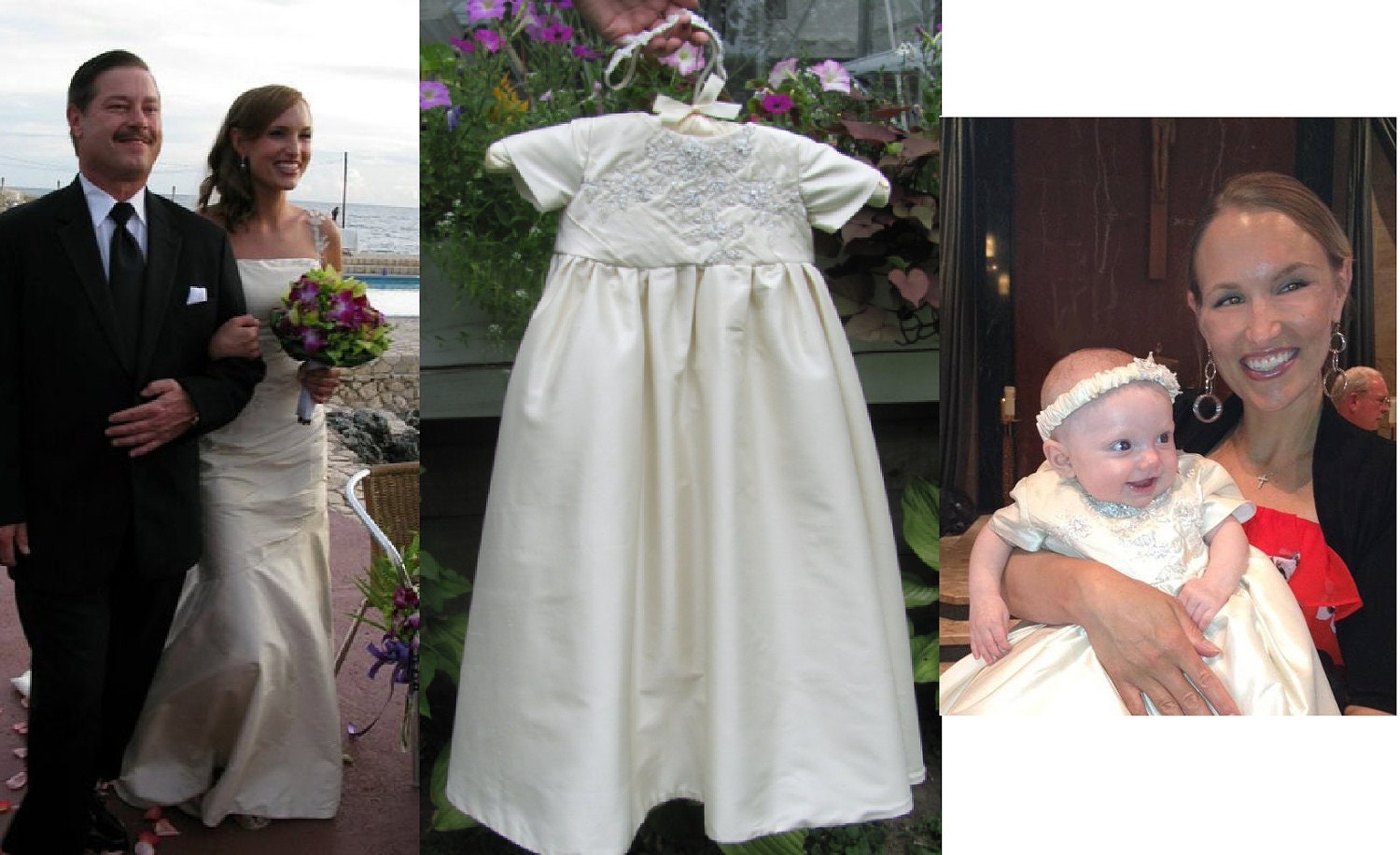 wedding dress to baptism gown