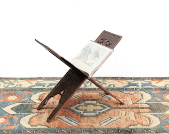 Carved Wooden Portfolio Stand