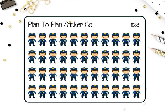 1088-police-officer-work-schedule-planner-stickers