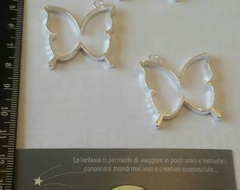 Open base butterfly BEZEL pendant to create with UV resin and resin X2 pcs