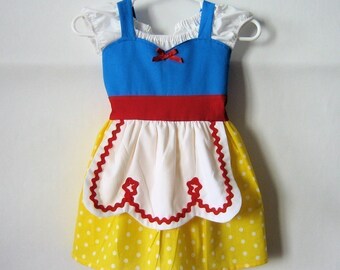 SNOW WHITE dress, Snow White costume, girls princess dress, comfortable princess dress, Snow White toddler dress, Lover Dovers, handmade