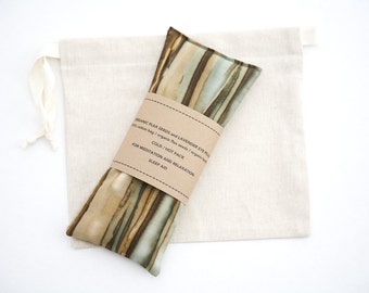 Eye pillow, Lavender Eye Pillow, Batik Eye pillow, Earth, Relaxation, Sleep Aid, Yoga, Heating pad, Organic flax, Spa gift, Aromatherapy