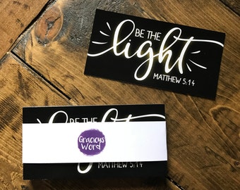 Set of 25 - Be the Light | Matthew 5:14 - 2"x4" Scripture Card Sets