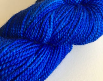SALE-Super Soft/Merino, Alpaca & Mulberry Silk/Sport Weight/Lovely addition to a Shawl/ "Blue Suede Shoes"