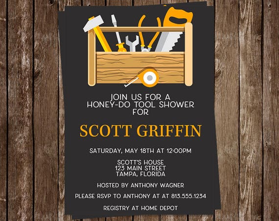 groom shower invitations