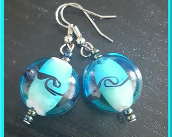 Aqua Waves Earrings