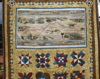 Pony Express Commemorative Lap Quilt --FREE SHIPPING
