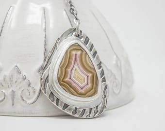 Laguna Agate Fine Silver Necklace - GD304