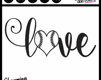 Love Baseball SVG, Love Softball SVG, Baseball Mom SVG Cut File, Softball Mom svg Cut File, Baseball Mom dxf,silhouette cut file,Cricut svg