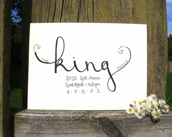 Handwritten envelope addressing