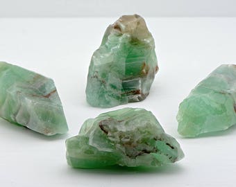 Green Calcite Gemstone Cluster - The Stone of Plenty