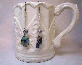 abalone dangle earrings