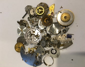 Destash #2 Vintage watch parts, gears and cogs. Steampunk