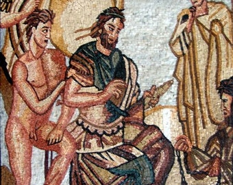 Mosaic Art Reproduction Union of Roman Gods