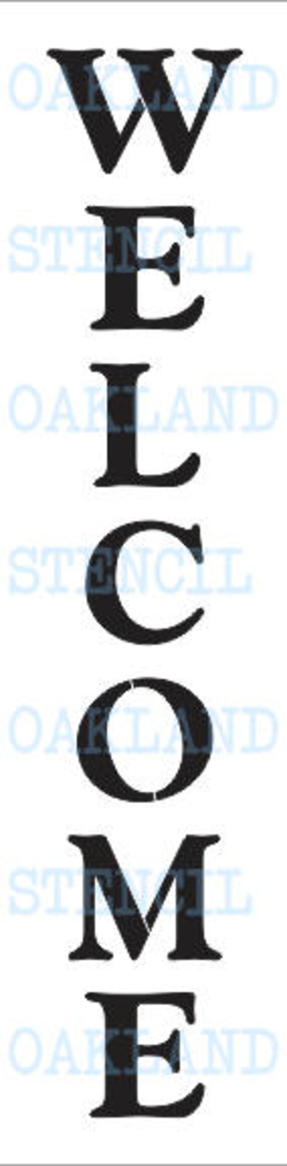 WELCOME STENCIL Vertical 6 Sizes 6x24 welcome-stencil-printable