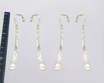 Antique silver metal bookmark