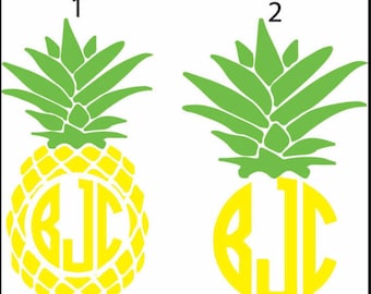 Pineapple Monogram Decal