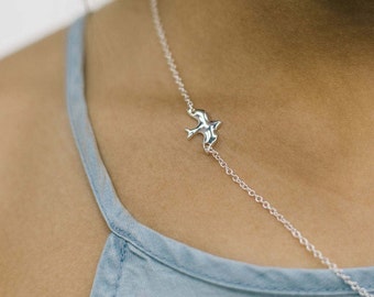 Soar Bird Necklace - Dainty Layering Necklace - Dove Necklace - Delicate Soar Necklace - Gold, Silver Layering Necklace