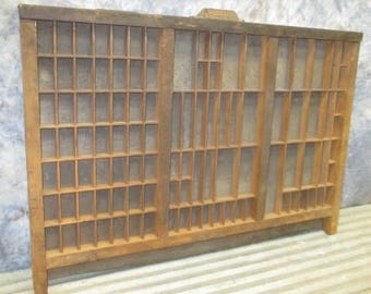 Printer Drawer Wood Block Typeset Tray Letterpress Thimble Shelf Display a 21 Typeset Drawer, Letterpress Tray, Shadow Box