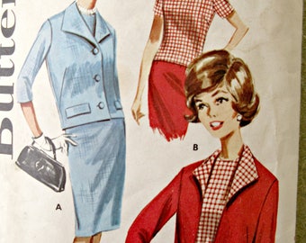Vintage Butterick 2178 Sewing Pattern, 1960s Suit Pattern, Jackie O Suit, Slim Skirt, Bust 36, 1960s Sewing Pattern, Cropped Jacket Pattern