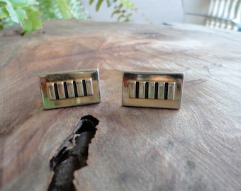 Gold Tone Textured Cuff Links
