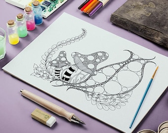 Printable Zendoodle Adult Coloring Page