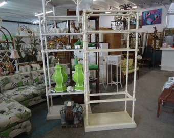 Vintage Faux Bamboo Etagere Set