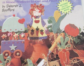 K Decorative 1996 Tole painting Plaid " Garden Whimsicals " By Deborah Spofford used booklet 24 pages