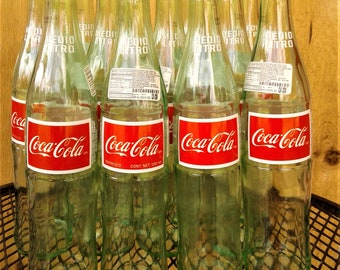 Twelve Imported Coca Cola Bottles, 1/2 Liter Size, FREE US SHIPPING