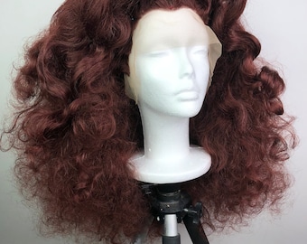 Center-Parted Messy Curls Lace Front Wig