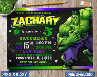 Hulk Party Invitations 10