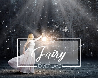 35 Fairy photo overlays, PNG overlays