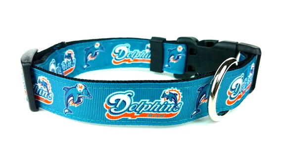 Items similar to Miami Dolphins Dog Collar on Etsy