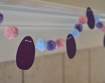 Easter Pom Pom Garland- Four Ft. Long