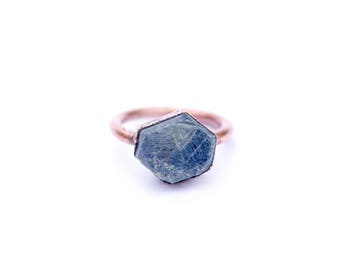 Sapphire ring | Blue sapphire ring | Raw sapphire jewelry | September Birthstone Jewelry | September birthstone ring