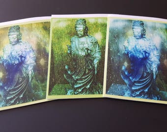 Quan Yin 3 Card Set Green One