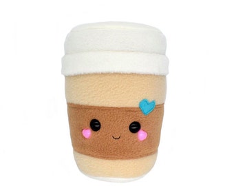 Coffee Cup plushie , kawaii plush soft toy home decor novelty pillow