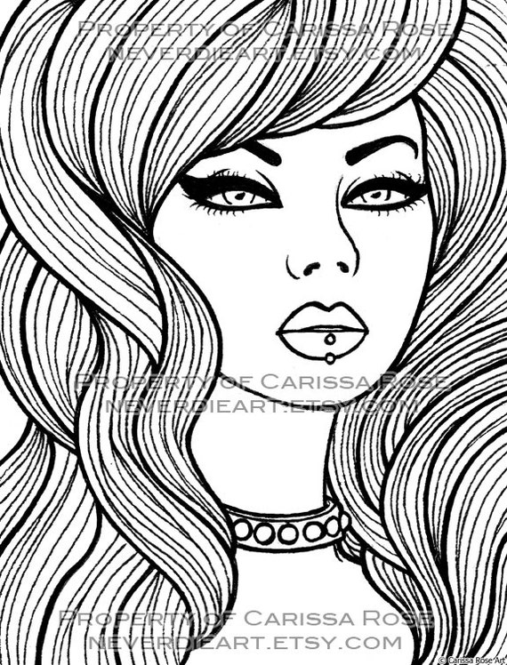 Download Digital Download Print Your Own Coloring Book Outline Page