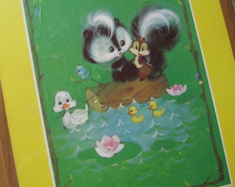 Large Vintage 1973 Chit and Chat Critter Plaque from American Greetings