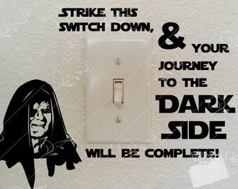 Star Wars Light Switch Decal--Journey to the Dark Side