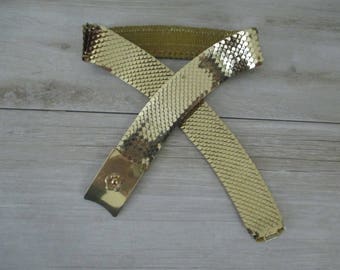 Vintage Gold Tone Stretch Belt