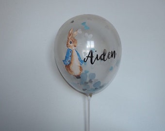 Peter Rabbit or Flopsy Personalised Party or Christening Ballon Small Standard 9 Inch Balloon