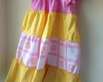 Little Girls Tiered Twirl Dress, Size 4/5