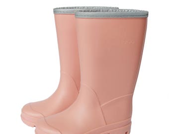 Peach gumboots - Kids rain boots - Girl gumboots - Girl rubber boots - Peach rain boots - Toddler rain boots - Stylish gumboots