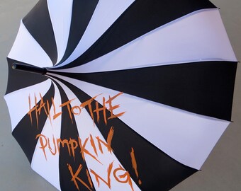 Pumpkin King Nightmare B4 Xmas Inspired Painted Umbrella CLEARANCE