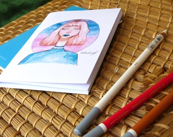 Notebook "Coral" A6//illustration designed in watercolor//Sketchbook watercolour//Pocket Notebook