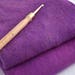 Hand dyed 100 percent wool fabric - rug hooking wool - penny rug wool - applique wool - "African Violets" colored wool - Maine fiber art